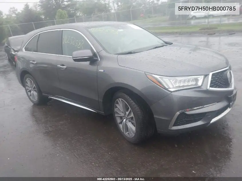 2017 Acura Mdx Sport Hybrid Technology Package VIN: 5FRYD7H50HB000785 Lot: 42252583