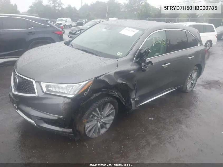 2017 Acura Mdx Sport Hybrid Technology Package VIN: 5FRYD7H50HB000785 Lot: 42252583