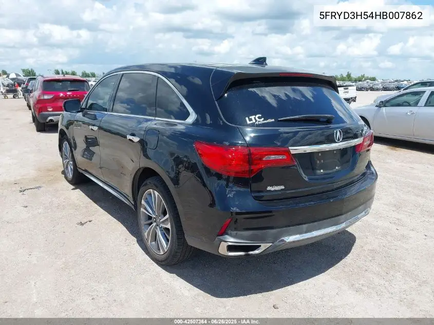 2017 Acura Mdx Technology Package VIN: 5FRYD3H54HB007862 Lot: 42507364