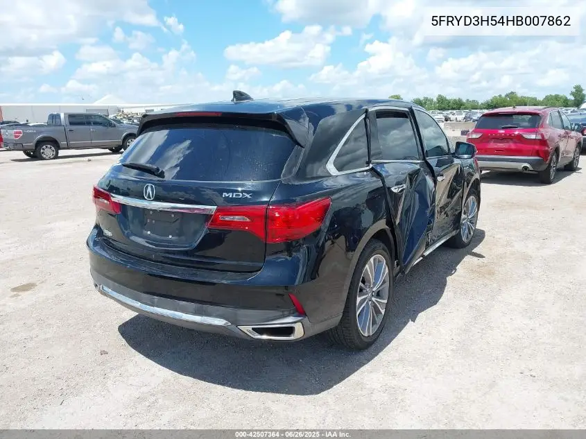 2017 Acura Mdx Technology Package VIN: 5FRYD3H54HB007862 Lot: 42507364