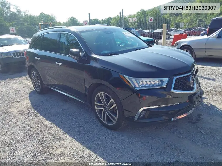 2017 Acura Mdx Advance Package VIN: 5FRYD4H83HB030307 Lot: 42562889