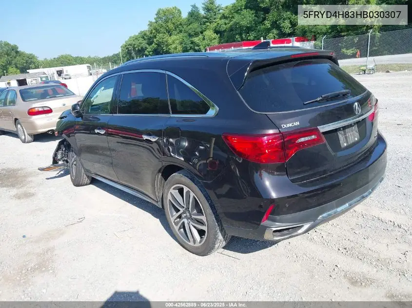 2017 Acura Mdx Advance Package VIN: 5FRYD4H83HB030307 Lot: 42562889