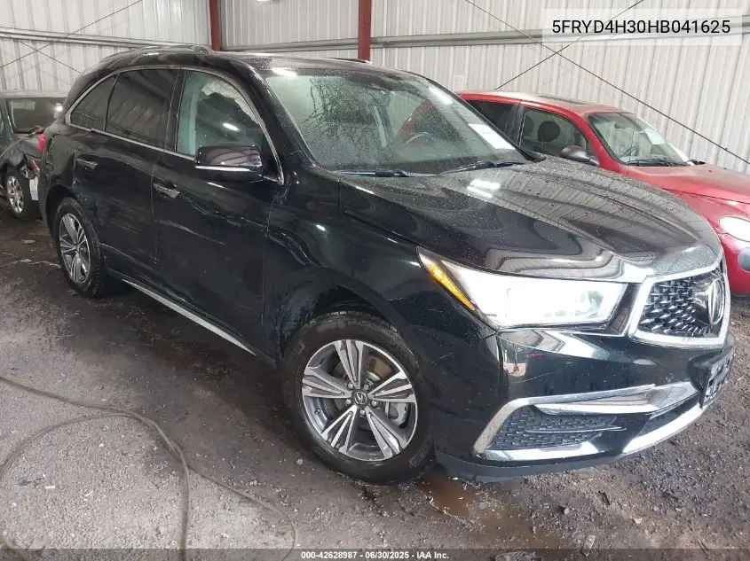 2017 Acura Mdx VIN: 5FRYD4H30HB041625 Lot: 42628987