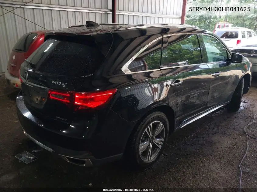 2017 Acura Mdx VIN: 5FRYD4H30HB041625 Lot: 42628987