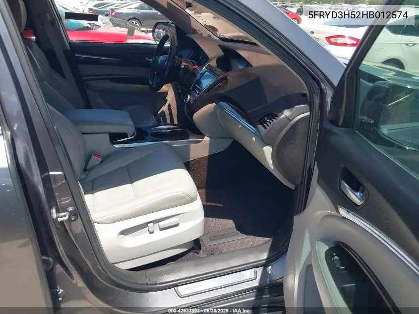 2017 Acura Mdx Technology Package VIN: 5FRYD3H52HB012574 Lot: 42633893