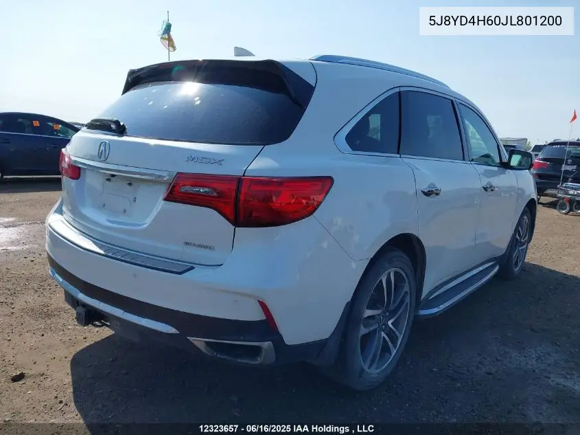 2018 Acura Mdx Technology VIN: 5J8YD4H60JL801200 Lot: 12323657