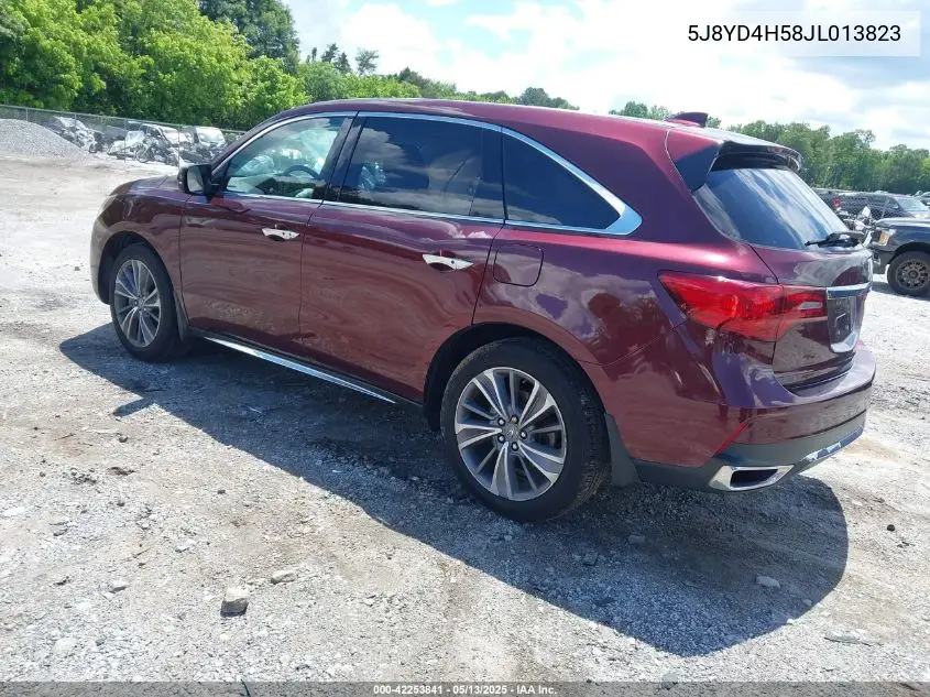 2018 Acura Mdx Technology Package Acurawatch Plus Pkg VIN: 5J8YD4H58JL013823 Lot: 42253841