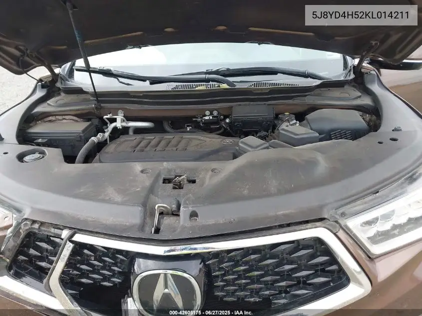 2019 Acura Mdx Tech Pkg VIN: 5J8YD4H52KL014211 Lot: 42605175