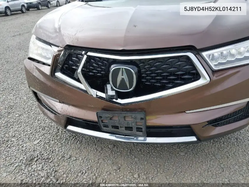 2019 Acura Mdx Tech Pkg VIN: 5J8YD4H52KL014211 Lot: 42605175