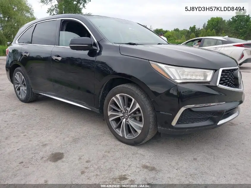 2019 Acura Mdx Tech Pkg VIN: 5J8YD3H57KLDD8494 Lot: 42625438