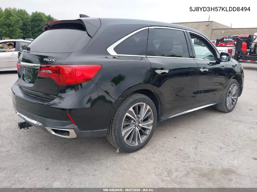 2019 Acura Mdx Tech Pkg VIN: 5J8YD3H57KLDD8494 Lot: 42625438