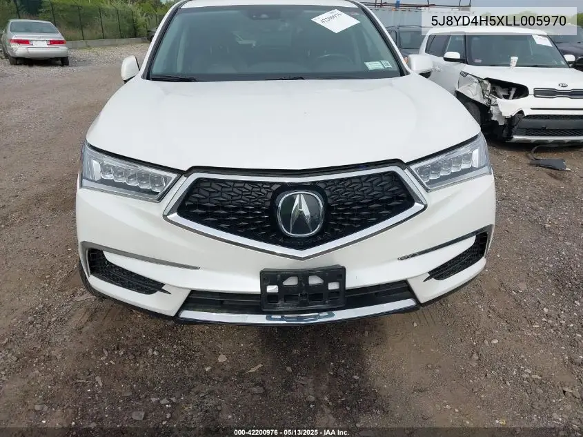 2020 Acura Mdx Technology Package VIN: 5J8YD4H5XLL005970 Lot: 42200976
