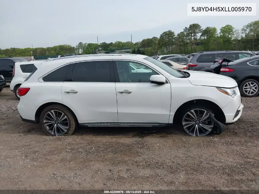2020 Acura Mdx Technology Package VIN: 5J8YD4H5XLL005970 Lot: 42200976