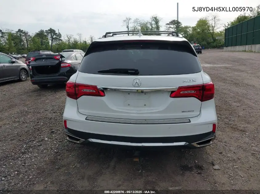 2020 Acura Mdx Technology Package VIN: 5J8YD4H5XLL005970 Lot: 42200976