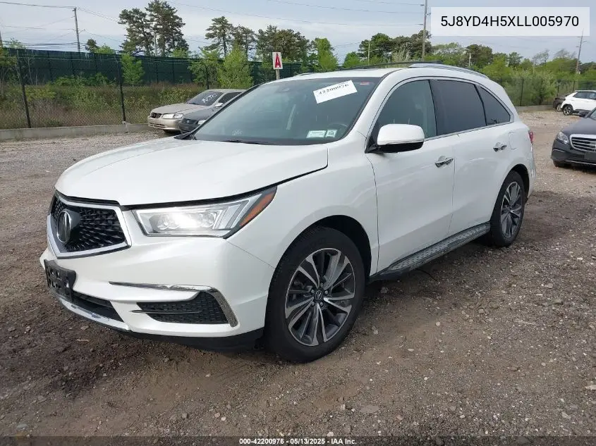 2020 Acura Mdx Technology Package VIN: 5J8YD4H5XLL005970 Lot: 42200976