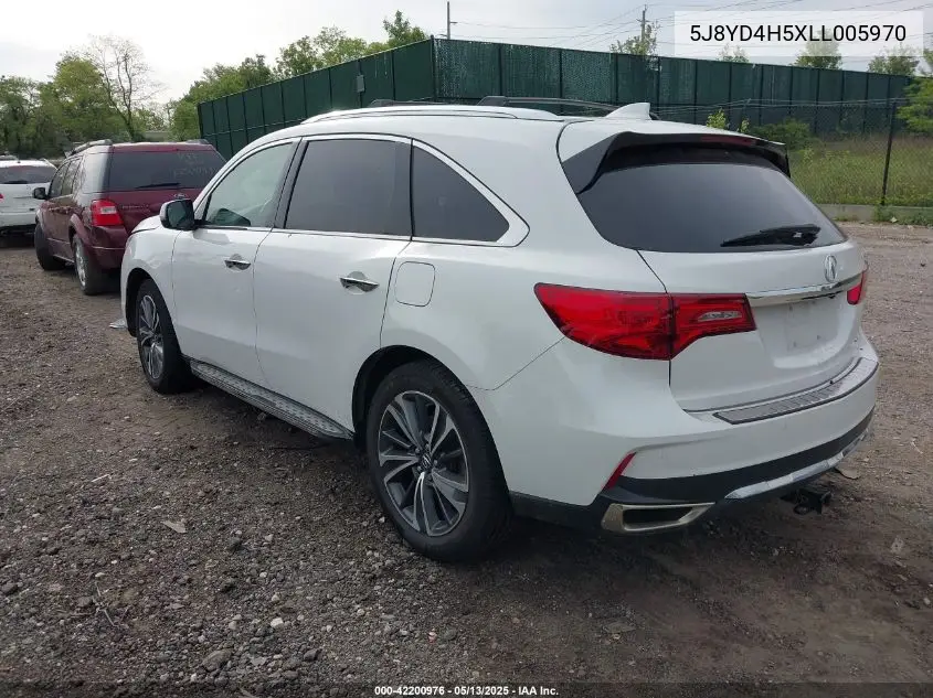 2020 Acura Mdx Technology Package VIN: 5J8YD4H5XLL005970 Lot: 42200976