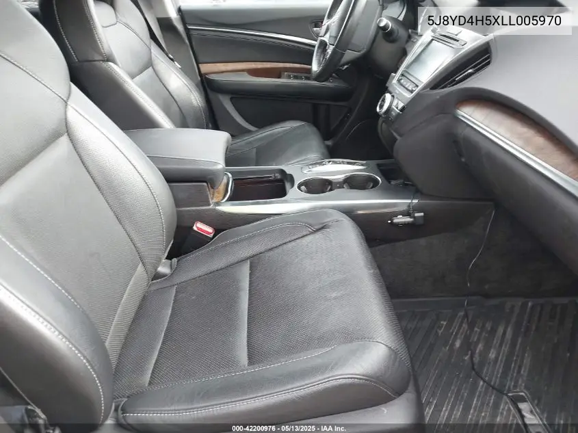 2020 Acura Mdx Technology Package VIN: 5J8YD4H5XLL005970 Lot: 42200976