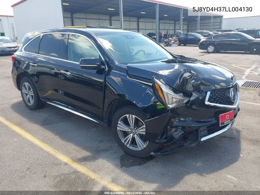 2020 Acura Mdx Standard VIN: 5J8YD4H37LL004130 Lot: 42255090