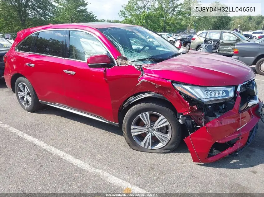 2020 Acura Mdx Standard VIN: 5J8YD4H32LL046561 Lot: 42556255