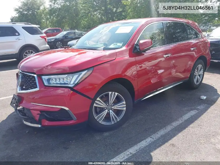 2020 Acura Mdx Standard VIN: 5J8YD4H32LL046561 Lot: 42556255