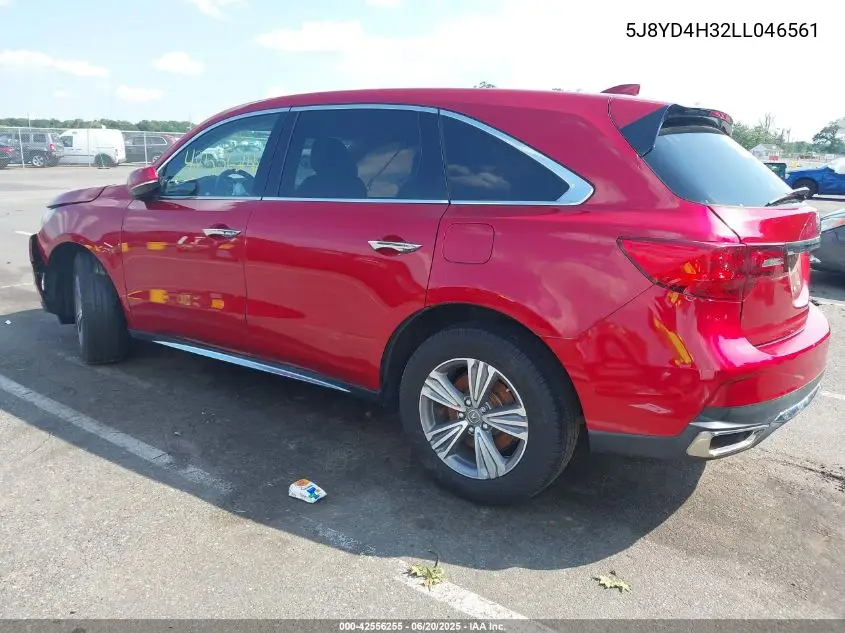 2020 Acura Mdx Standard VIN: 5J8YD4H32LL046561 Lot: 42556255