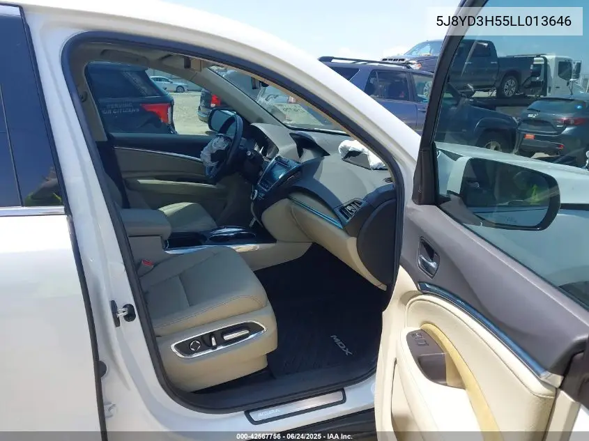 2020 Acura Mdx Technology Package VIN: 5J8YD3H55LL013646 Lot: 42567756