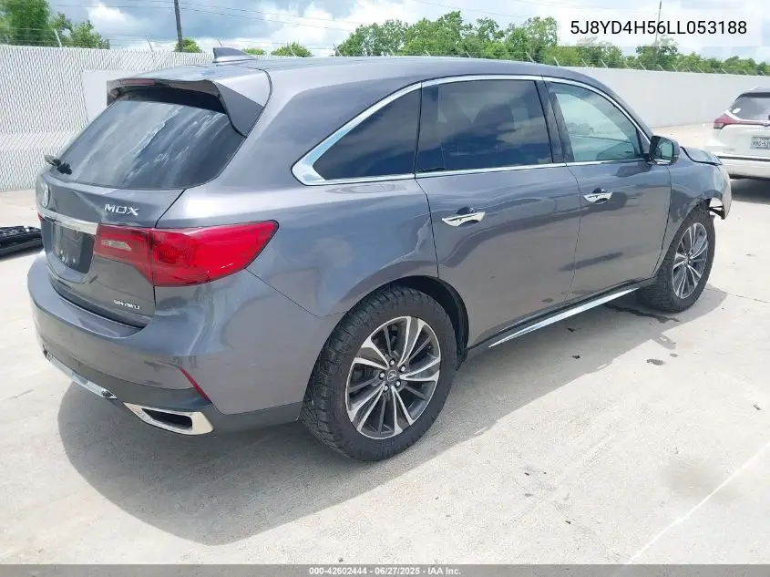 2020 Acura Mdx Technology Package VIN: 5J8YD4H56LL053188 Lot: 42602444