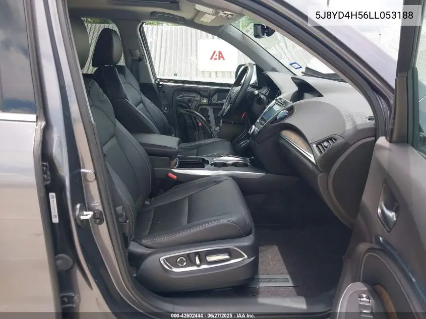 2020 Acura Mdx Technology Package VIN: 5J8YD4H56LL053188 Lot: 42602444