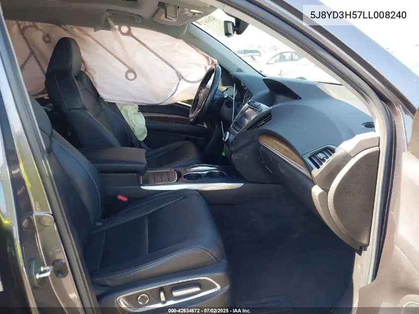 2020 Acura Mdx Technology Package VIN: 5J8YD3H57LL008240 Lot: 42634672