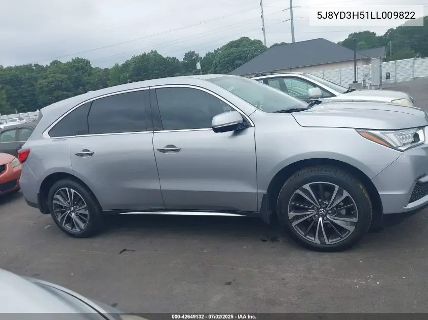 2020 Acura Mdx Technology Package VIN: 5J8YD3H51LL009822 Lot: 42649132