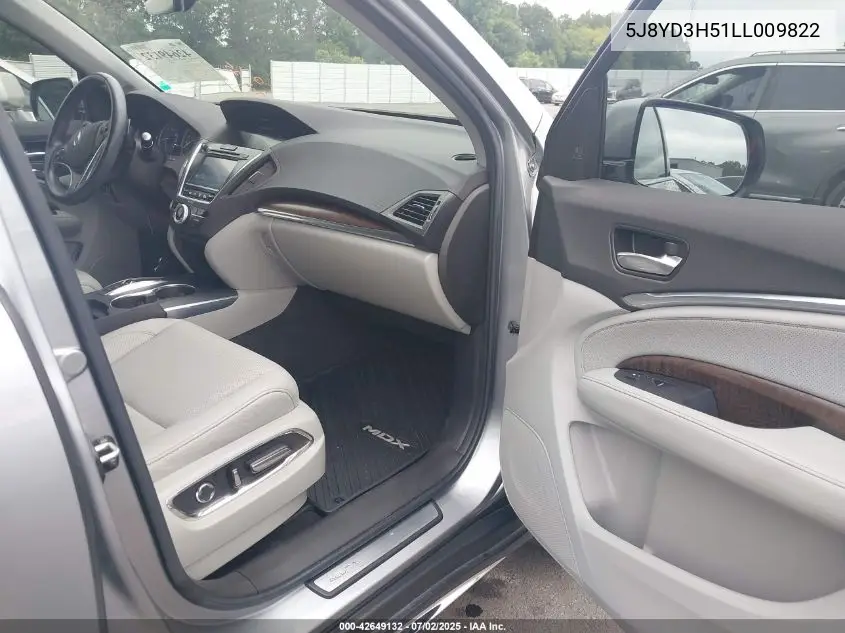 2020 Acura Mdx Technology Package VIN: 5J8YD3H51LL009822 Lot: 42649132
