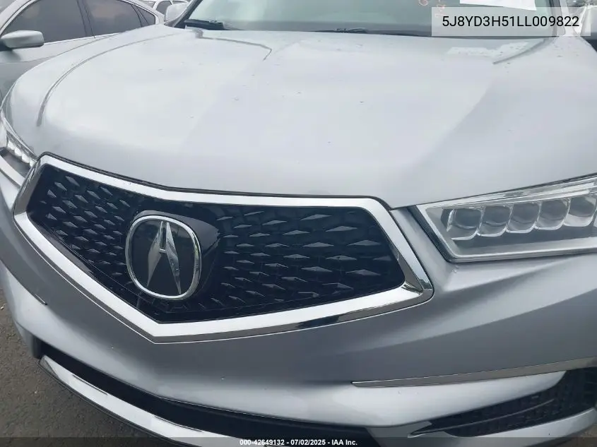 2020 Acura Mdx Technology Package VIN: 5J8YD3H51LL009822 Lot: 42649132