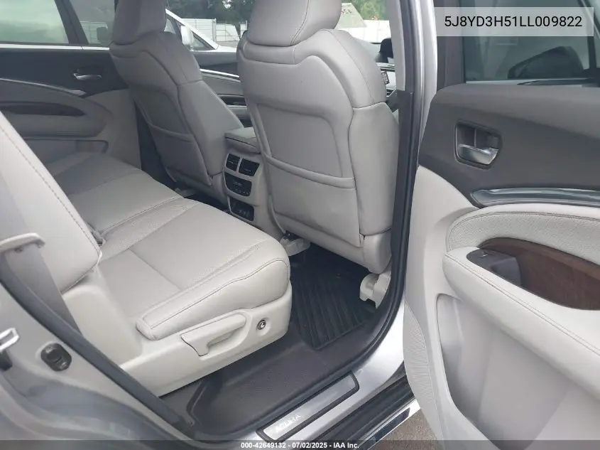 2020 Acura Mdx Technology Package VIN: 5J8YD3H51LL009822 Lot: 42649132
