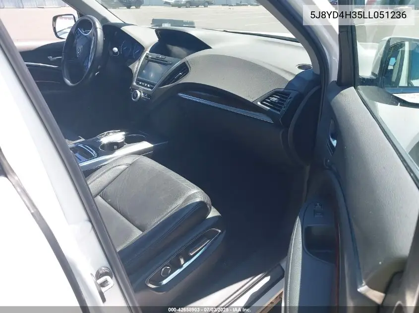 2020 Acura Mdx Standard VIN: 5J8YD4H35LL051236 Lot: 42658903