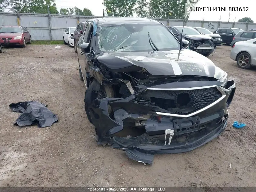 2022 Acura Mdx Technology VIN: 5J8YE1H41NL803652 Lot: 12345183