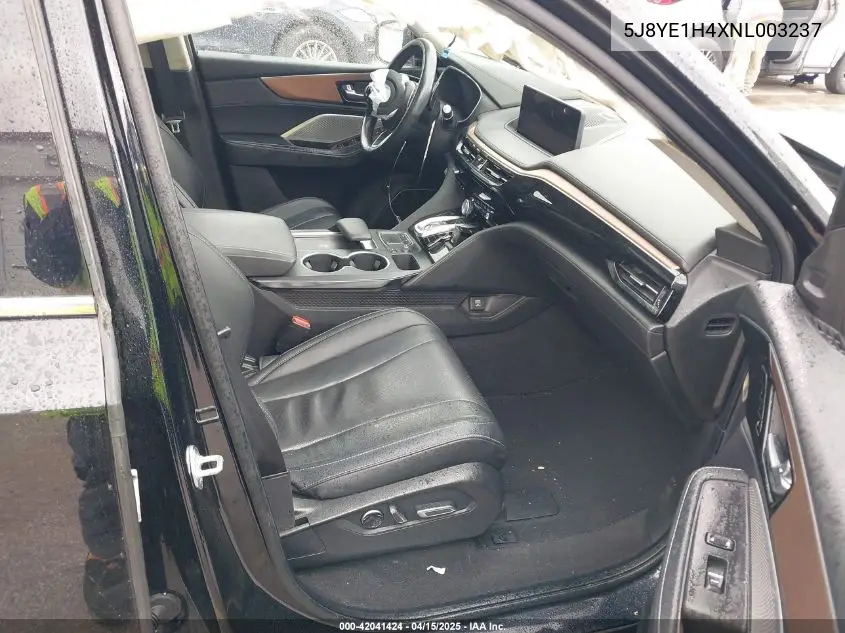 2022 Acura Mdx Technology Package VIN: 5J8YE1H4XNL003237 Lot: 42041424