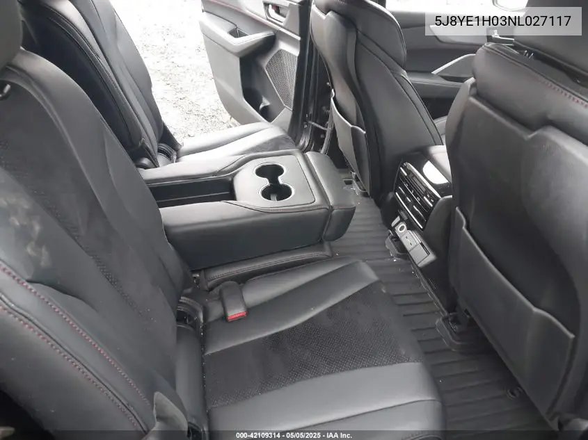 2022 Acura Mdx A-Spec Package VIN: 5J8YE1H03NL027117 Lot: 42109314
