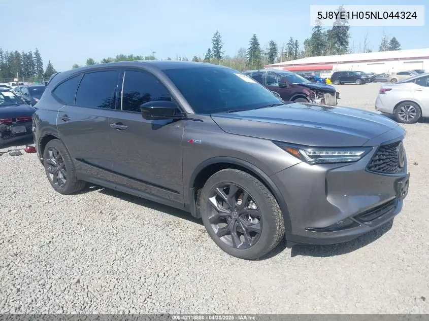 2022 Acura Mdx A-Spec Package VIN: 5J8YE1H05NL044324 Lot: 42118880