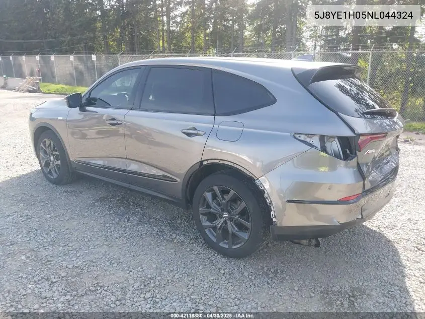 2022 Acura Mdx A-Spec Package VIN: 5J8YE1H05NL044324 Lot: 42118880