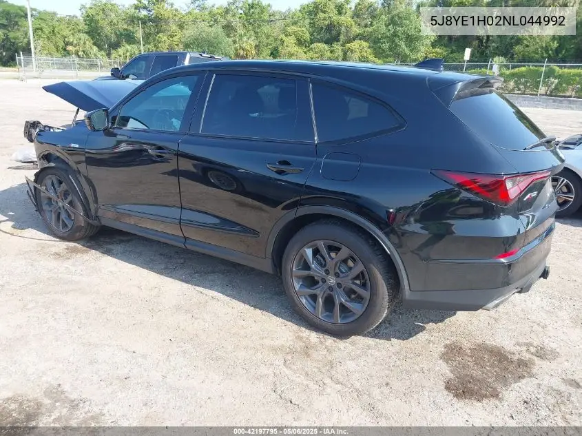 2022 Acura Mdx A-Spec Package VIN: 5J8YE1H02NL044992 Lot: 42197795