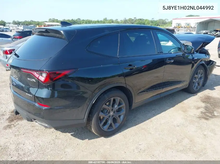 2022 Acura Mdx A-Spec Package VIN: 5J8YE1H02NL044992 Lot: 42197795
