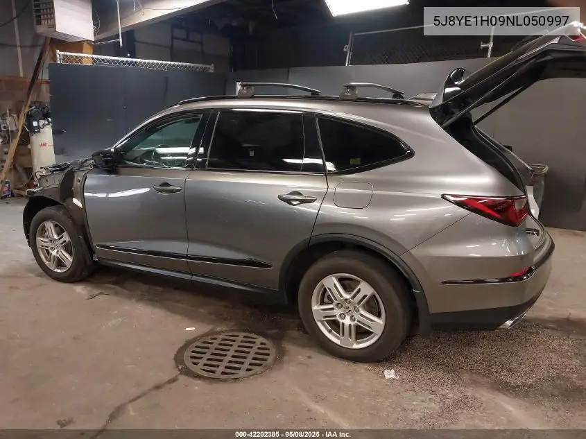 2022 Acura Mdx A-Spec Package VIN: 5J8YE1H09NL050997 Lot: 42202385
