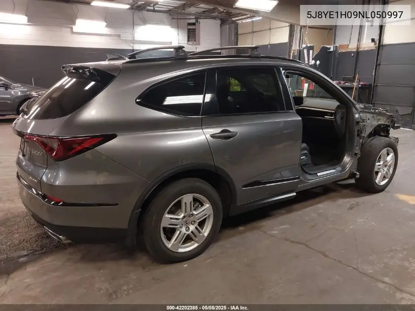 2022 Acura Mdx A-Spec Package VIN: 5J8YE1H09NL050997 Lot: 42202385