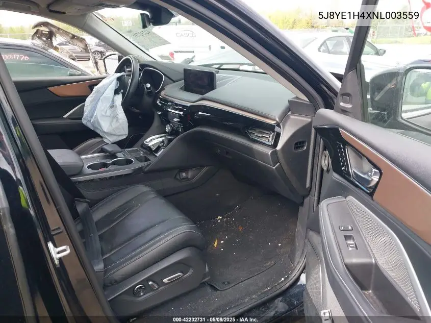 2022 Acura Mdx Technology Package VIN: 5J8YE1H4XNL003559 Lot: 42232731