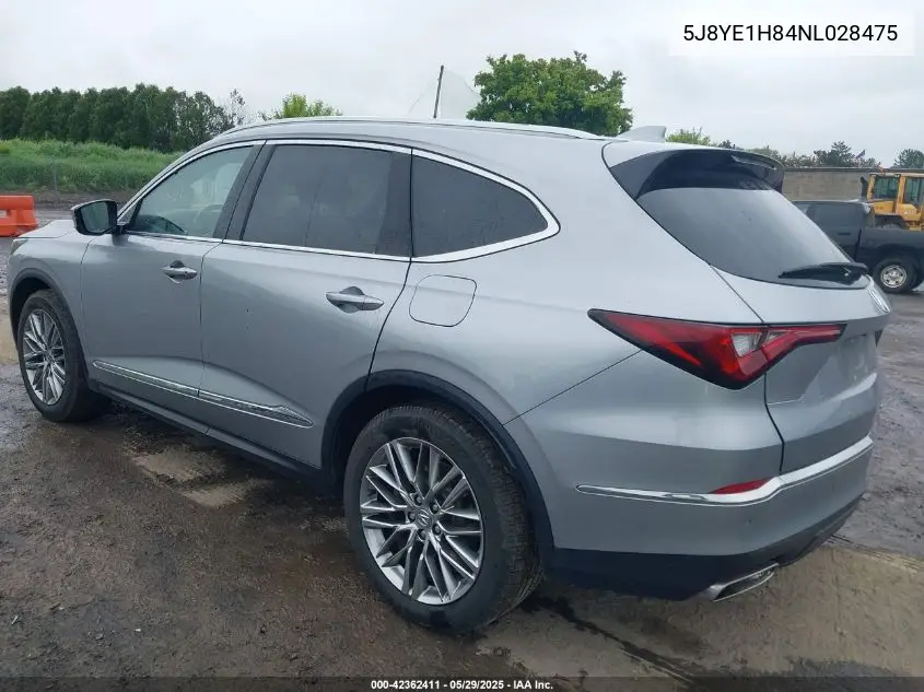 2022 Acura Mdx Advance Package VIN: 5J8YE1H84NL028475 Lot: 42362411