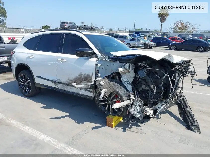 2022 Acura Mdx Type S W/Advance Package VIN: 5J8YD8H88NL001260 Lot: 42392764