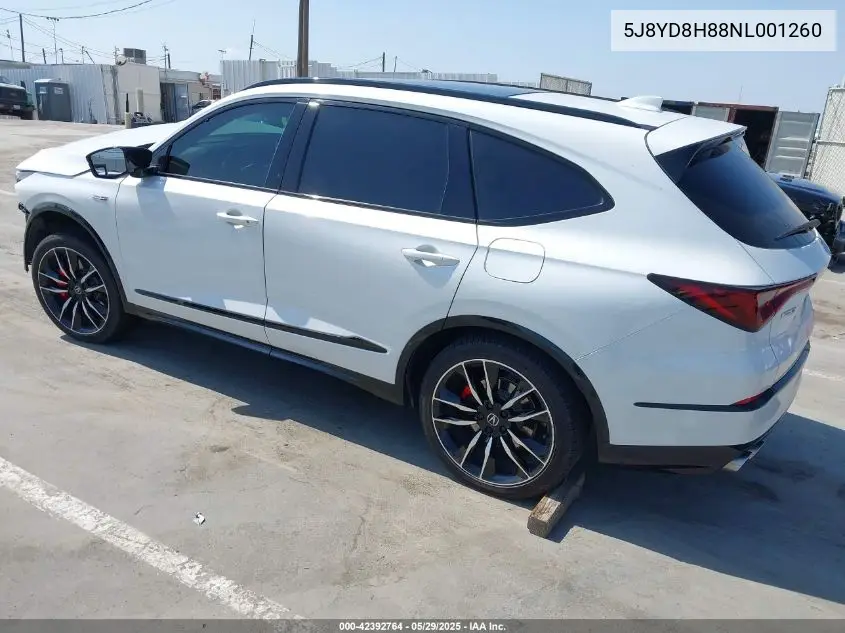 2022 Acura Mdx Type S W/Advance Package VIN: 5J8YD8H88NL001260 Lot: 42392764