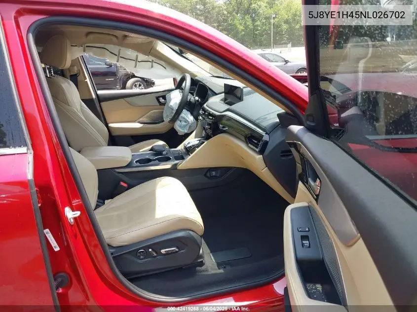 2022 Acura Mdx Technology Package VIN: 5J8YE1H45NL026702 Lot: 42419268