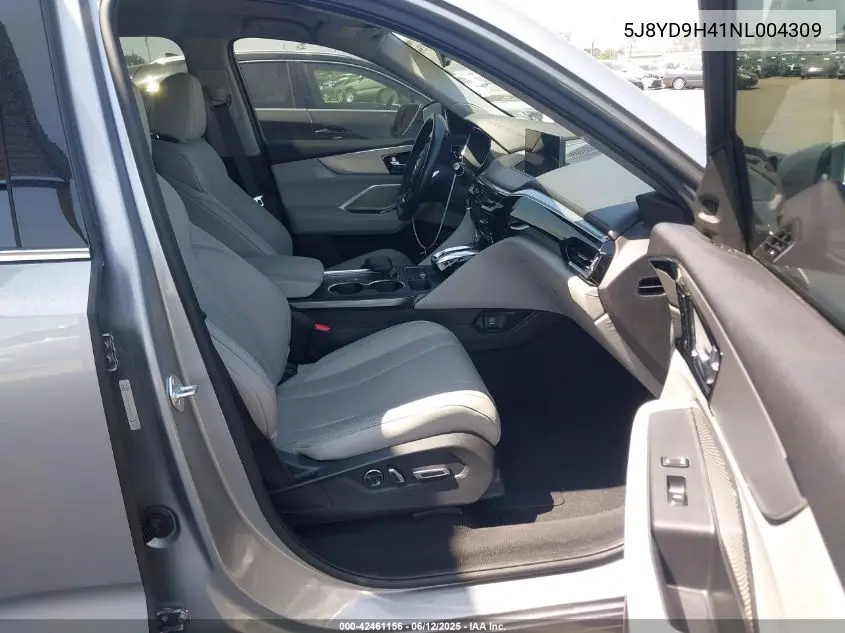 2022 Acura Mdx Technology Package VIN: 5J8YD9H41NL004309 Lot: 42461156
