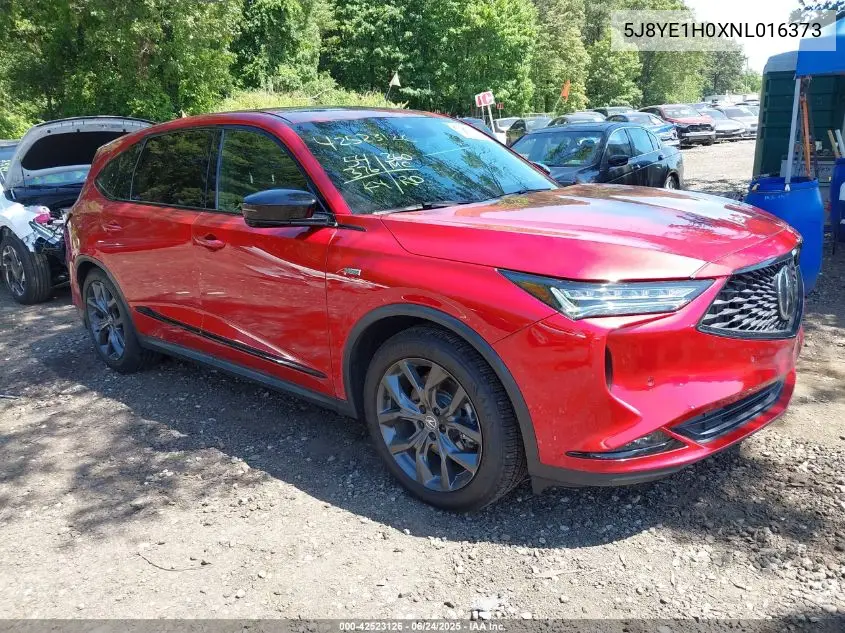 2022 Acura Mdx A-Spec Package VIN: 5J8YE1H0XNL016373 Lot: 42523126